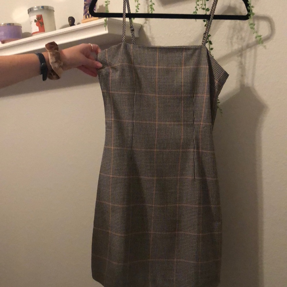 houndstooth patter dress